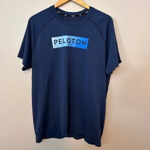 Rhone x Peloton Men's Large Navy‎ Blue Performance Athletic T-Shirt Tee Gym